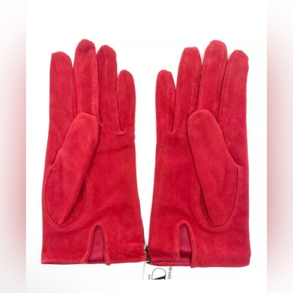 Valentino Garavani Red Sheepskin Gloves- Vintage NWT - Picture 3 of 4